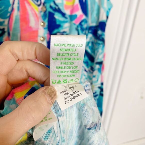 Lilly Pulitzer Essie Dress Sparkling Blue Hey Bay Bay Sailboat Print Women’s XXS - Picture 8 of 12